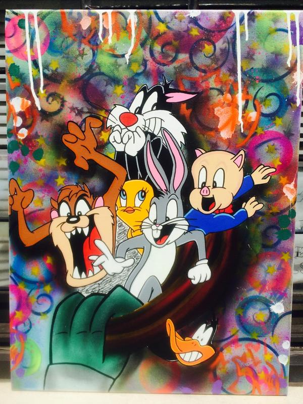 Nbeefourtay's tweet photo. Spacey....#spacejam #bugsbunny #daffyduck #tweetybird #taz #porkypig #nb40 #graffiti #graffitiart http://t.co/b4npQVJsoR
