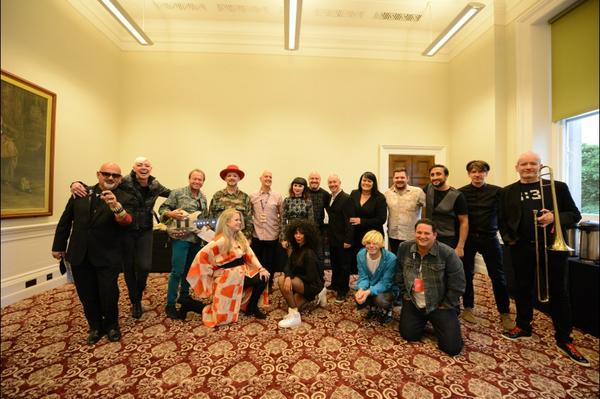 LIMFestival's tweet photo. Backstage with @mrstevelevine and a few pals for #LIMF come on tweeters! Are you ready for the gig?! http://t.co/zZViGMqPPM