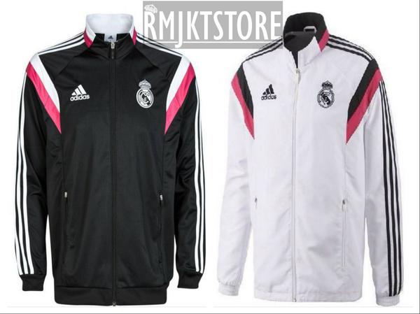 JAKET REAL MADRID HITAM DAN PUTIH 14/15 | S M L XL | 02192334234 | 089601884216 | 22BE5521 | #halamadrid