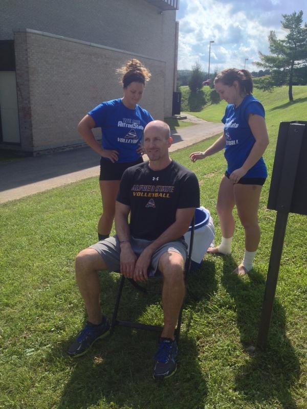 ASCLiveTweet's tweet image. Coach Doorley before his #icebucketchallenge this afternoon