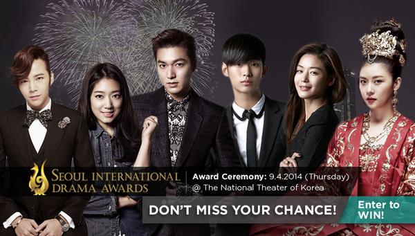 soompi's tweet photo. [Exclusive] Win Free Tickets to Seoul International Drama Awards 2014! #SDA2014 http://t.co/D6WBJ4VFyh http://t.co/Hll2WT3Gex