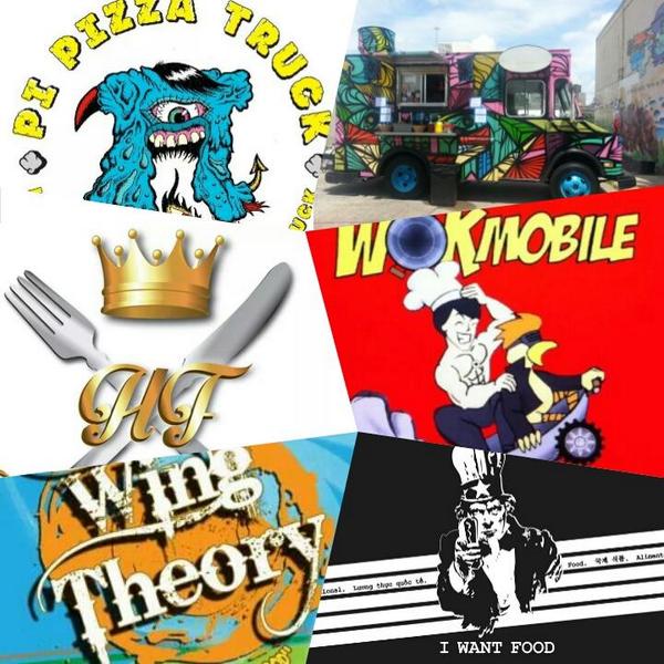 @PiPizzaTruck <a href="/HFSoulfood1/">Houston's Finest SF</a> <a href="/theWOKmobile/">The WOKmobile</a> <a href="/ForeignPolicyTX/">Foreign Policy Truck</a> <a href="/modularunit/">lights lights lights</a> <a href="/GETWINGTHEORY/">GETWINGTHEORY</a>. Ur Thurs night dinner lineup!!