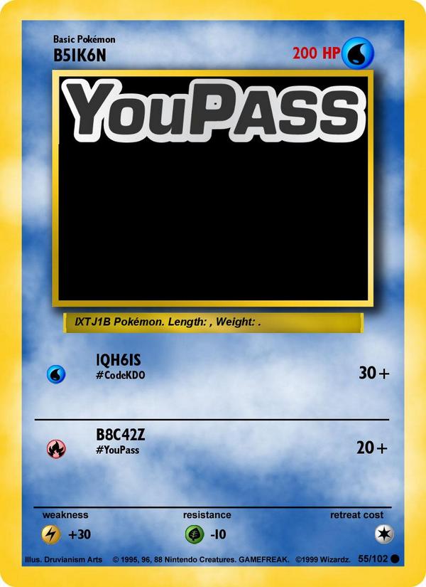YouPassFR's tweet image. #YouPass #Pokemon #CodeKDO Attrapez les tous ;^)