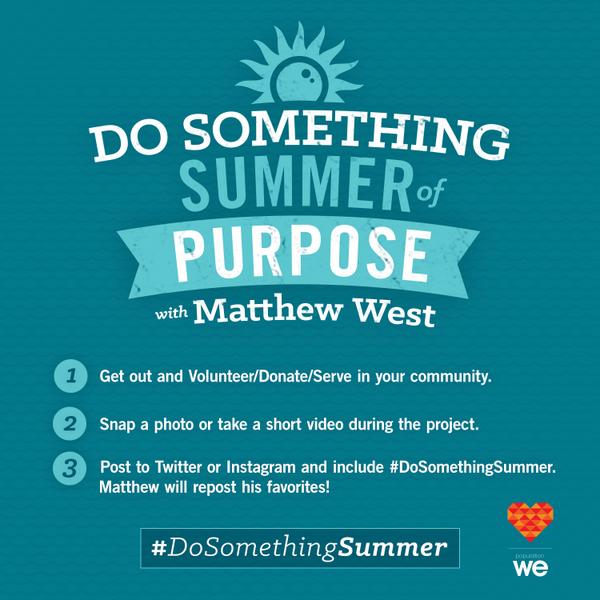 matthew_west's tweet photo. How are YOU making this a #DoSomethingSummer? http://t.co/6Fbn1MUM63