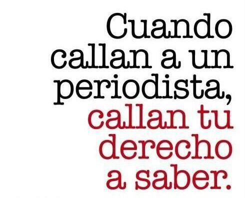 MiguelMorenatti's tweet photo. 'Cuando callan a un periodista, callan tu derecho a saber' http://t.co/TfUxvtv9G9
