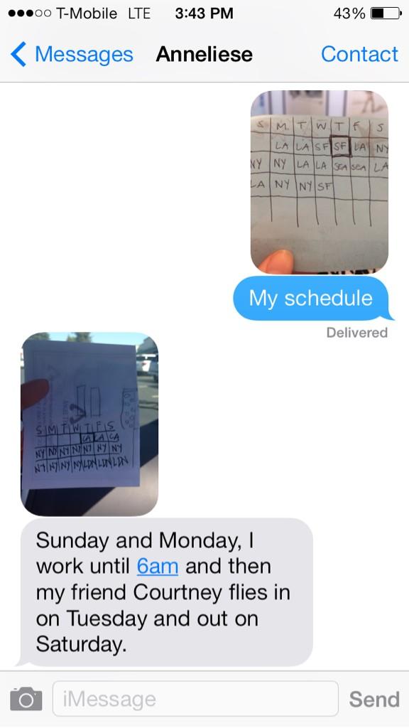 Keilanimalia's tweet photo. Planning friend time is hard with our busy schedules @andyykris http://t.co/vNNshNMUrE