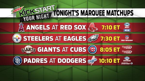 AmericasPregame's tweet photo. What are you guys watching tonight? Here are our #MarqueMatchups! http://t.co/WzEmbNkPWC