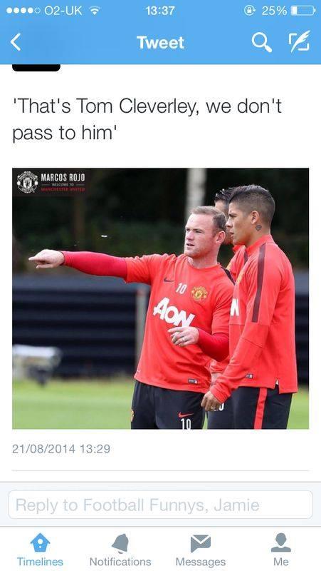 FootballFact101's tweet photo. Marcos Rojo's first day went well, learned the important stuff... http://t.co/AF363wDBZz