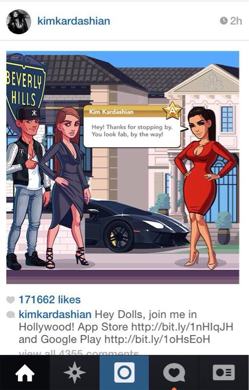 _SadieSaxton_'s tweet photo. even Kim kardashian plays her own game http://t.co/p9EOKhex22