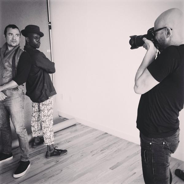 SAHR + RICARDO's shooting with great photographer Antoine Tempé today in Brooklyn.