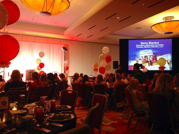 Barry Blanton welcoming us to the Leukemia &amp; Lymphoma Society #LightTheNight Walk kickoff dinner in The Woodlands