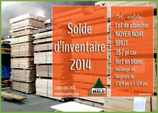 boismalo's tweet photo. Solde d'inventaire : plancher de noyer noir brut. 3$ le pi.car. Qtités limitées. Surveillez les spéciaux à venir. http://t.co/rCgHl5j6mZ