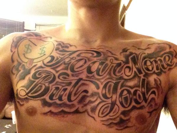 Platinum Ink  Fear None But God  done by  Facebook