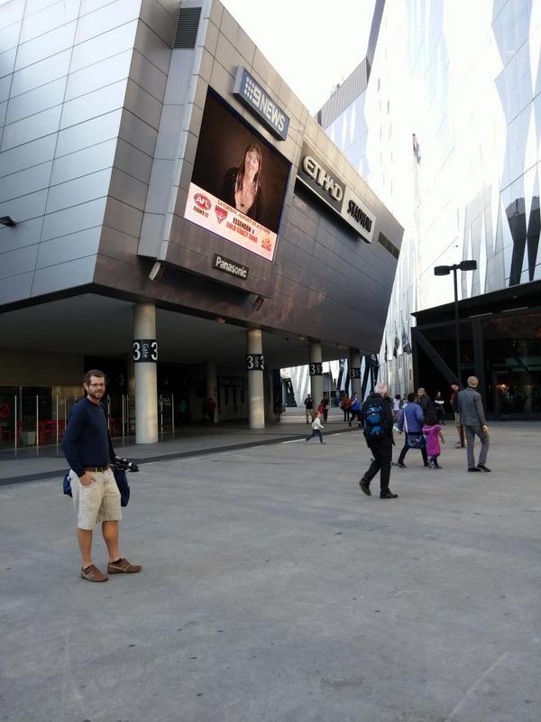 Just arrived at @EtihadStadiumAU for #icebucketrecord with <a href="/rowdiness/">Madi Duvernay</a>. Can't wait to see Pat and ange!