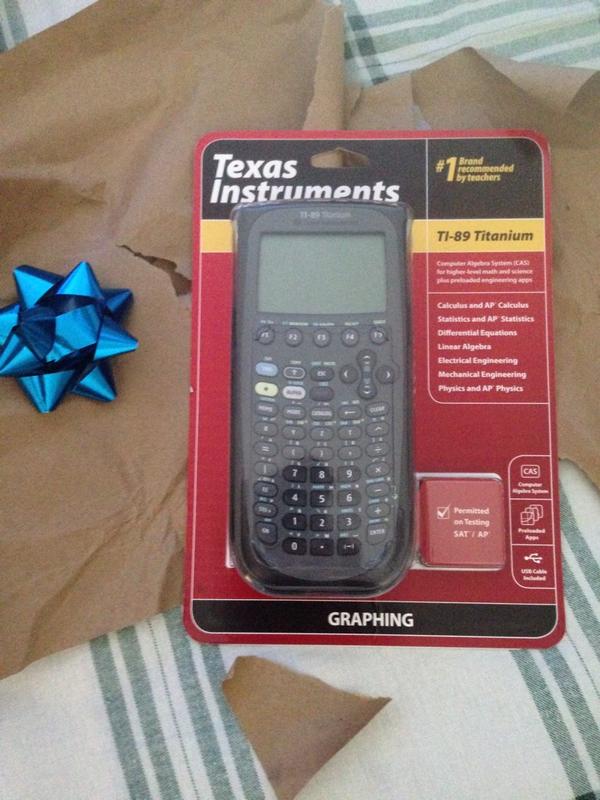 Stuurge's tweet image. My mom got me the TI-89 calculator for my birthday 😂😂😂 #AsianMomProbs
