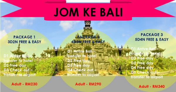 Boss Travel & Tour on Twitter: "Jom ke bali promo. 1st package ...