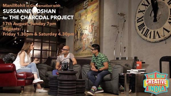 ManilRohit's tweet photo. Watch @sussannekroshan @TheCharcoalProj in convrstn @ManilRohit on #TheNewCreativeIndia @ndtvgoodtimes Friday 1.30pm http://t.co/ywne8HyiJh