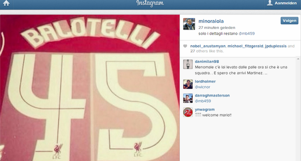 Mino Raiola heeft bevestigd dat de transfer van Mario Balotelli naar Liverpool bijna is afgerond.