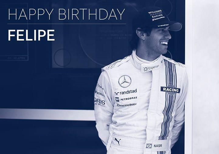 Happy Birthday Williams F1 Team reserve Felipe Nasr 