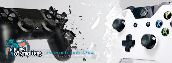 AzoX360's tweet image. 5% pour vos achats de manette chez @BurnControllers avec le code AZOX pensez-y ! ;D