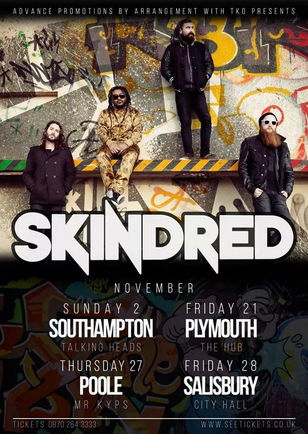 Skindred. Talking Heads. Chaos guaranteed.