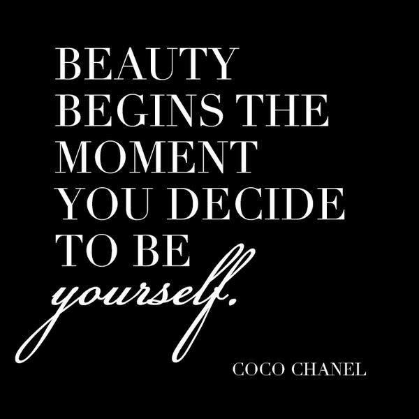 Beauty Begins the Moment You Decide to Be Yourself quote 