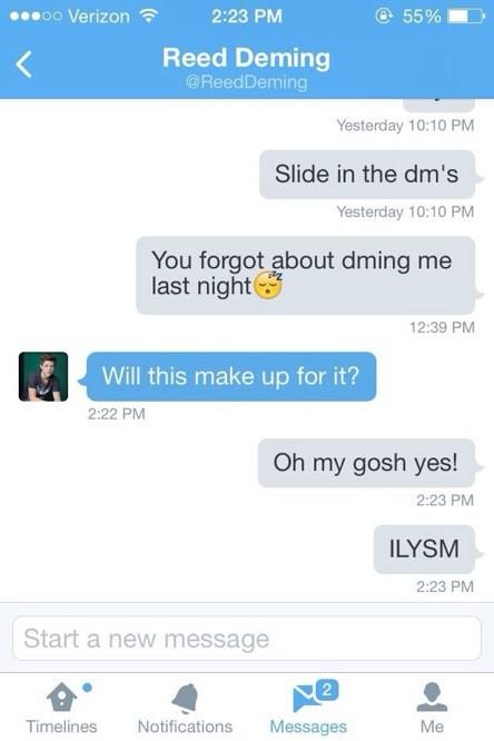 magconnDMgoals's tweet photo. reed deming dm ☺️ http://t.co/c2yRiIBeUg