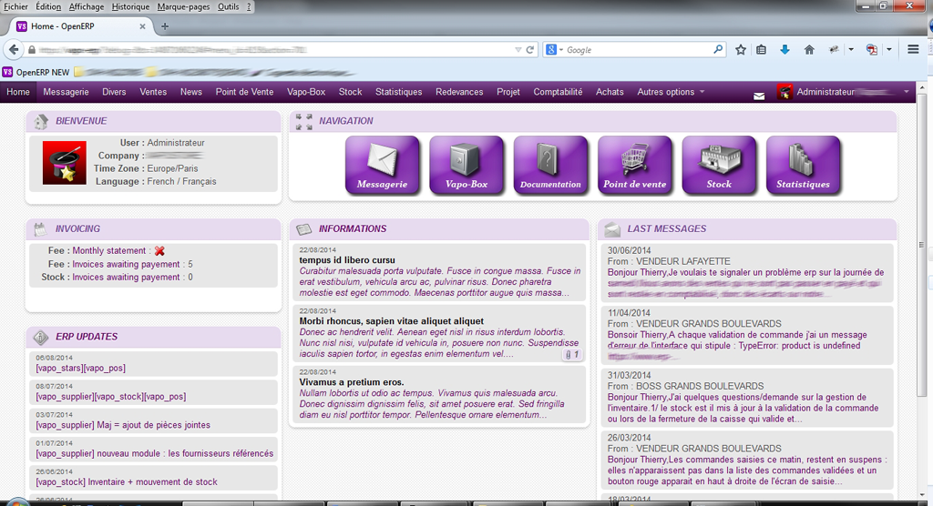 Odoo7 Homepage