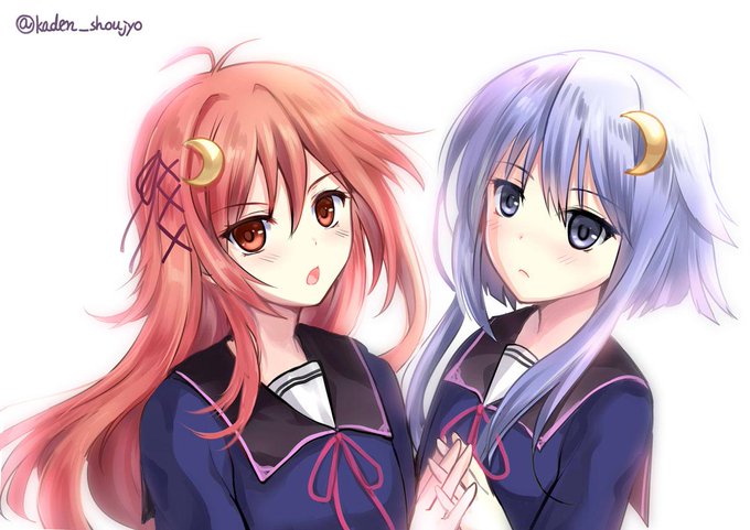 卯月と弥生を描きました、たまにもロリ艦娘を描きたいですね。  #艦これ版深夜の真剣お絵描き60分一本勝負 