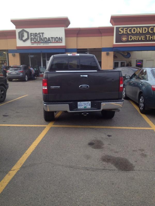 amusicalchap's tweet photo. Nice @DBagParkingYEG this morning. Just had to get coffee. #bcdriver http://t.co/2TfWM0rbNn