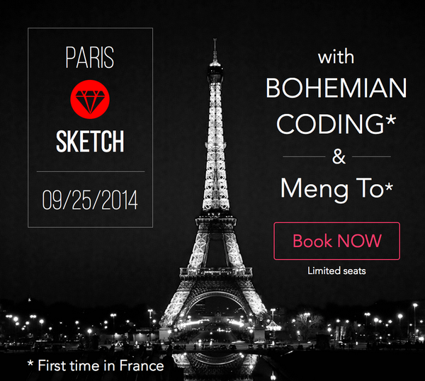 chvdesign's tweet image. Meet @sketchapp and @MengTo at the Sketch MeetUp in Paris (09/25) for the 1st time! goo.gl/wxoEOp #Sketch3