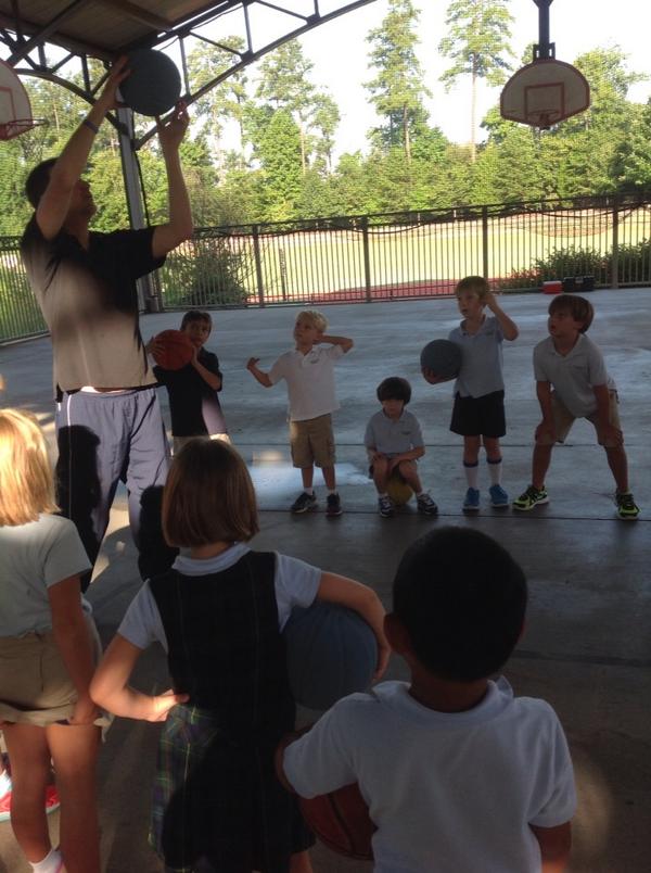 spbristow1's tweet photo. Hoops with the head... We love Joe!  #trinitylearns http://t.co/0yciR62YLy