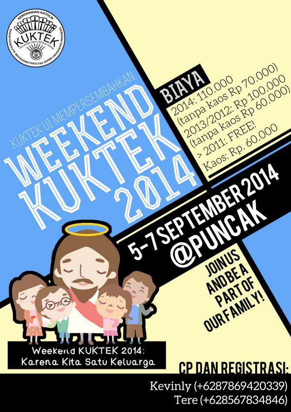 kuktek_ui's tweet photo. Haiii Selamat Malam Kuktekerss! Sudah tiba nih acara yang kita tunggu- tungguuu. WEEKEND 2014!!! \(^.^)/ http://t.co/KTury69lYZ