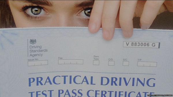 BBCNewsbeat's tweet photo. Game of Thrones star @Maisie_Williams has passed her driving test on the first attempt. http://t.co/72wbZqFTU4 http://t.co/yxA5n5E3NB