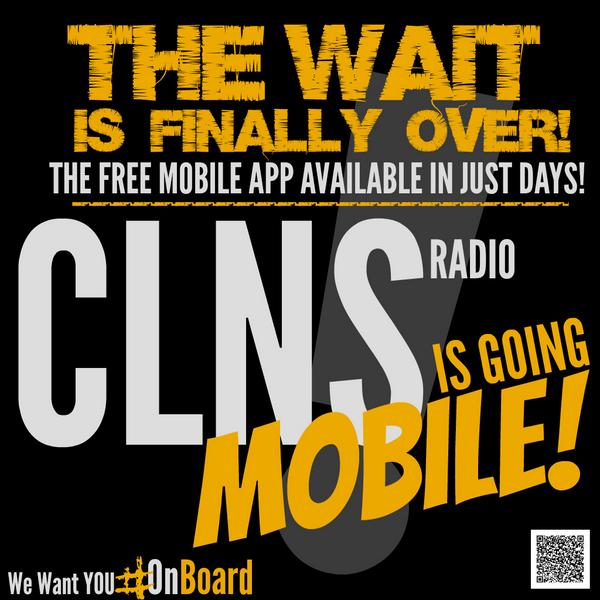 A_E_M's tweet photo. THE WAIT IS OVER!!! Coming in Sept, the @CLNSRadio FREE #mobileapps! For more info, text "OnBoard" to 22828 #CLNS http://t.co/cZFzSiSRNf