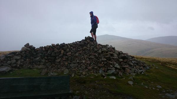 jonny2gamble's tweet photo. @Pilgrimage2012 Mike climbs the cairn for the extra few feet. http://t.co/5EKqFlyPhV