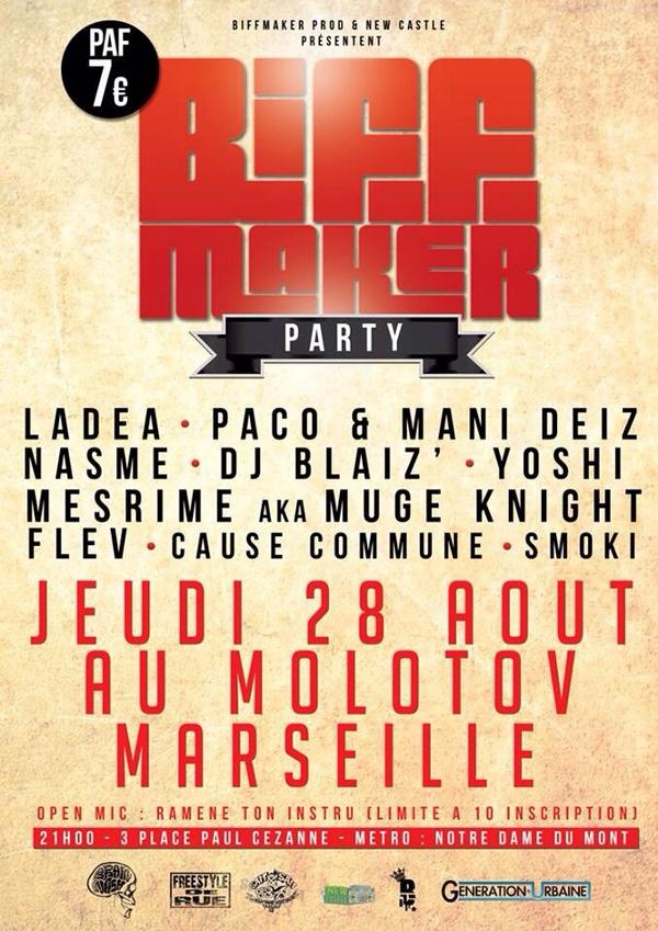 newcastlelabel's tweet photo. Concert Biffmaker Party le 28/08 à #Marseille au Molotov avec @LADEA_OFFICIEL  @RaoulSuares @CAUSECOMMUNE http://t.co/wZ3Gw4hvor