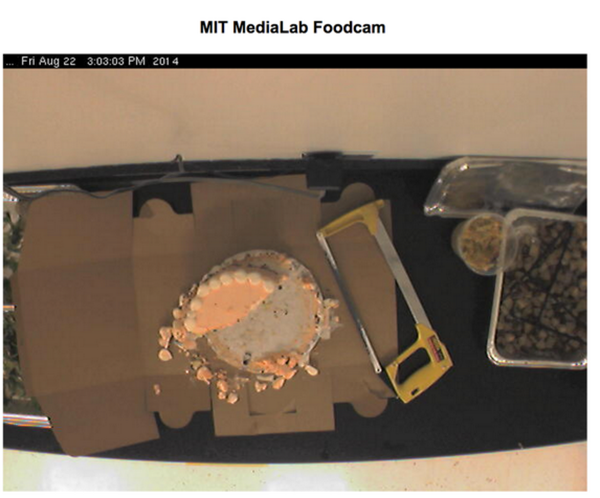 medialab's tweet image. Day in the life: The Personal Robots group takes an improvisational approach to cutting their cake  via...