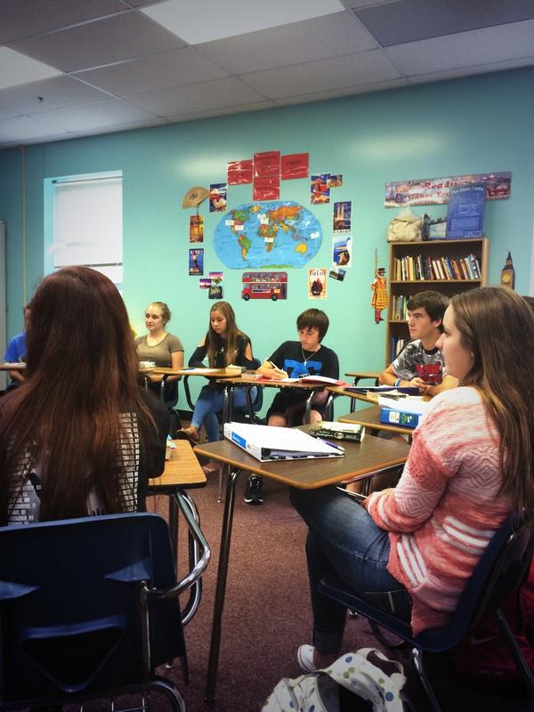 marymitton's tweet photo. Jumping right into our sophomore summer reading with a Socratic seminar over To Kill a Mockingbird #bweagles π http://t.co/e6f6u6OFvp