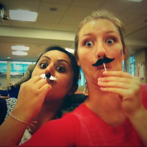 katyvanDalfsen's tweet photo. I mustache you to enjoy this picture with @harmitgill01 #STEP2014 #celebrationoflearning #UBCO http://t.co/jXAn6lOcDp