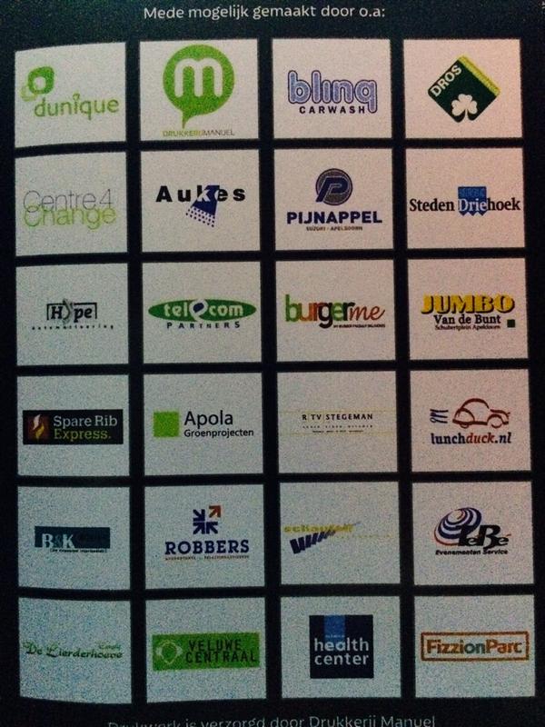 remkoschnitger's tweet photo. #OLFF14 mede mogelijk gemaakt door... http://t.co/0zuRSzwVEZ