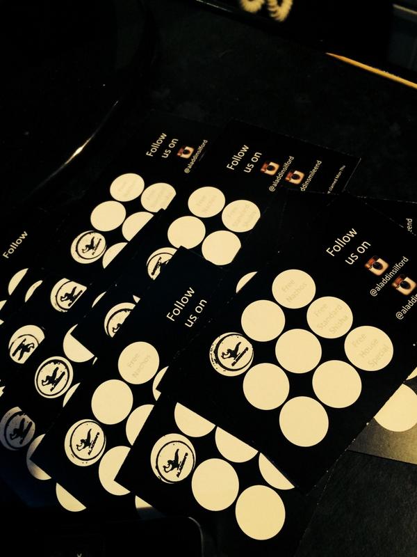 Aladdinsshisha's tweet photo. Loyailty  card available now ask when u come down http://t.co/lHe6uyoTFI