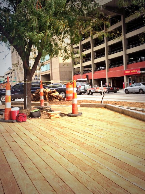 1 of 4 Black Locust Wood Decks. Good wood choice for 2 reasons: 1- Invasive Species, 2- Abe #LNK's Log Cabin choice.