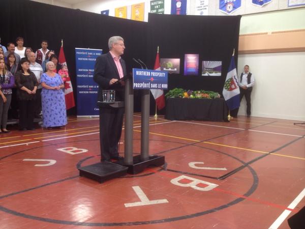 GreenwoodYHY's tweet photo. Prime minister Stephen Harper announcing support for Northern Agriculture.…and mentioning our own Jackie Milne!!! http://t.co/2uAFBKxt3B
