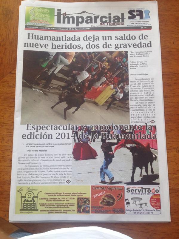 lidisdm's tweet photo. La huamantlada "deja a 9 heridos, 2 de gravedad" neta, no veo en dónde esta ni lo emocionante ni lo divertido! http://t.co/PcdEMmNWst