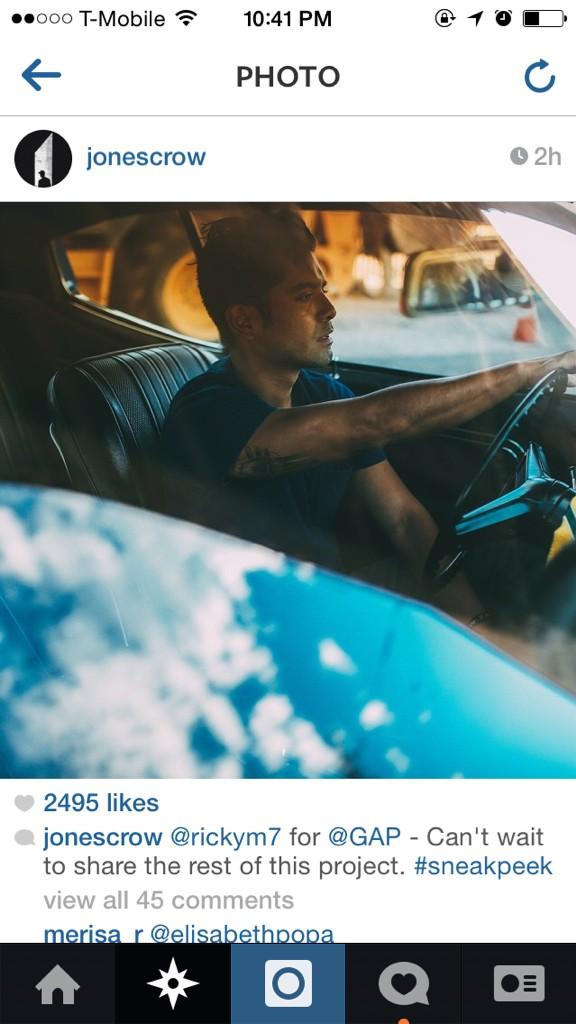 RickyM7's tweet photo. Dope pic for #gap from my boy #jonescrow #repost http://t.co/mH6Skyn15o