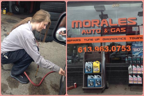 jessamy's tweet photo. there is a full-serve gas station at bank and billings bridge in #ottawa with female mechanics. http://t.co/AT8g3N93nA