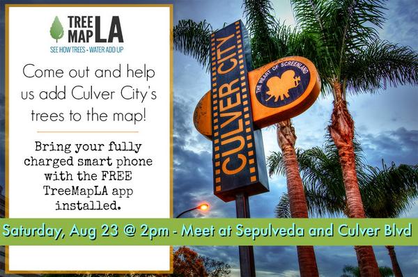 TreeMapLA's tweet image. @lacbc TOMORROW: #treemapping event in #CulverCity just 2 mi from the Expo Line stn - perfect for #biking! #drought