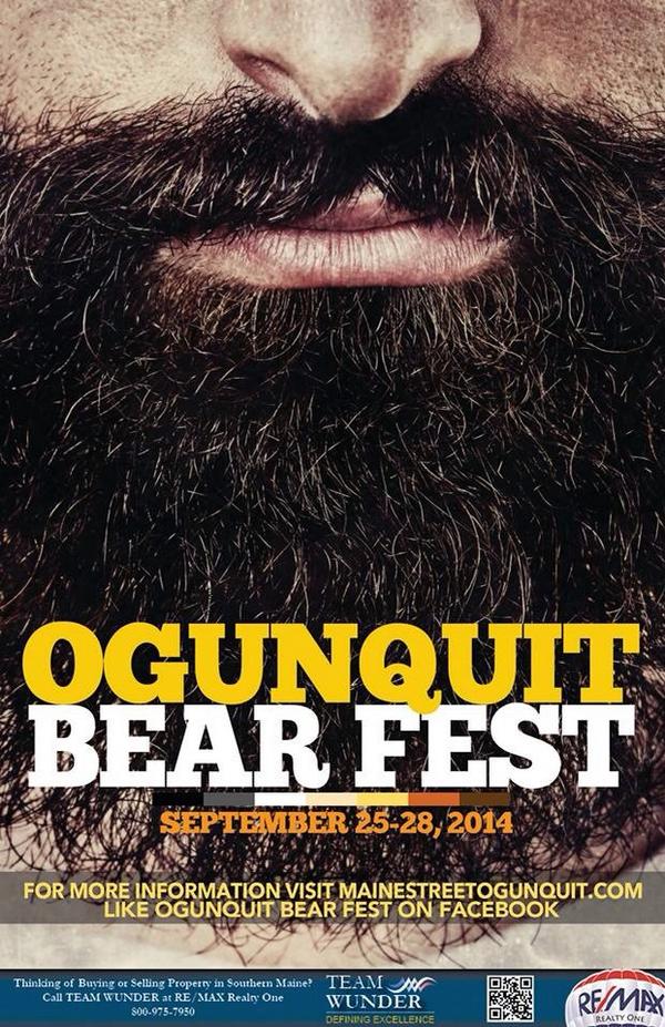 MESTOGT's tweet photo. Calling all Bears! Full schedule of events for Ogunquit Bear Fest coming in a few days! http://t.co/Socakol8vW