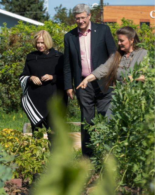 stephenharper's tweet photo. Had a chance to see beautiful northern agriculture at the Fort Smith community Garden. http://t.co/f5Jceiuvuc